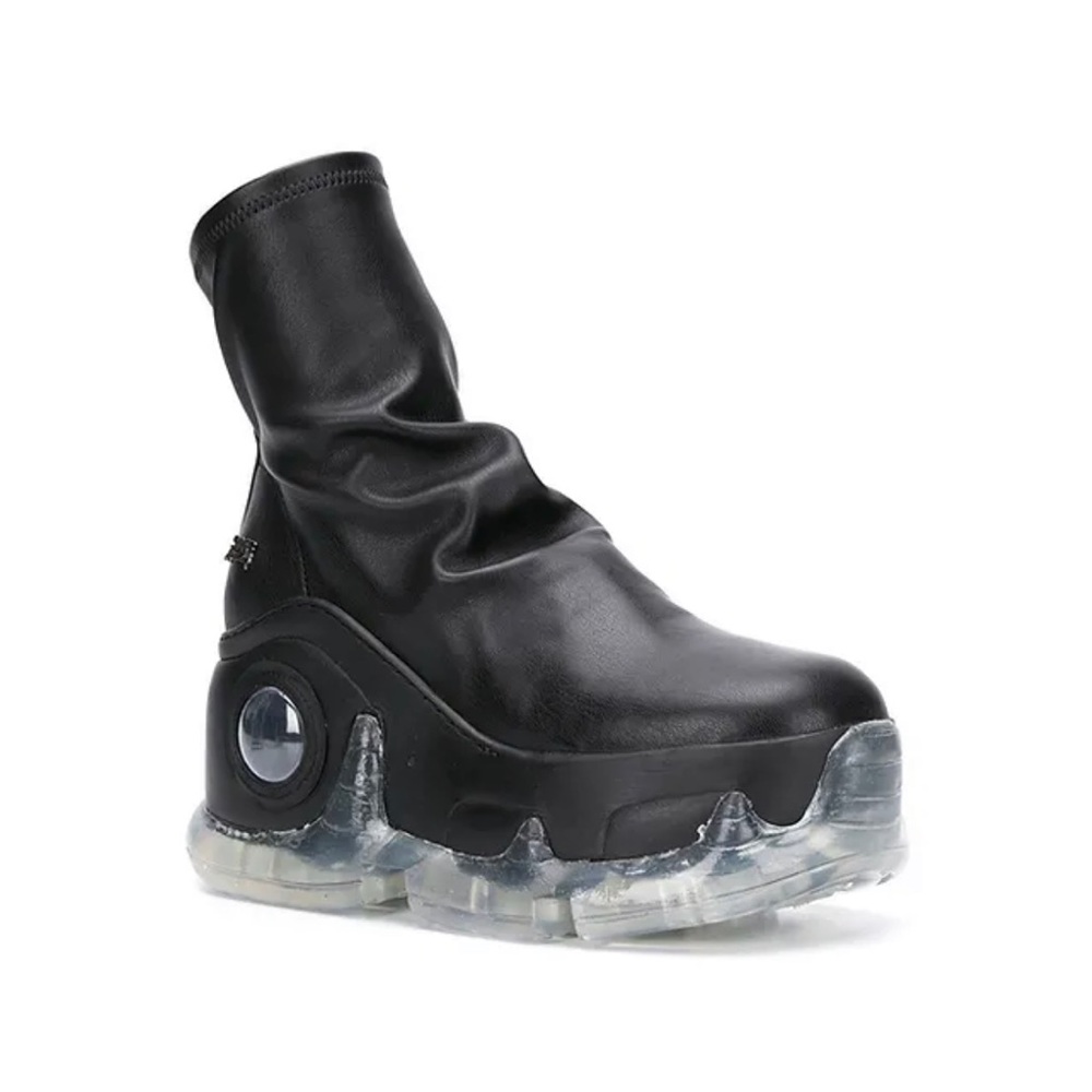 air rev x.tra black sweat london platform boots